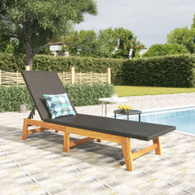 Poly Rattan En Massief Acaciahout Zwart En Bruin Nee Ligbed
