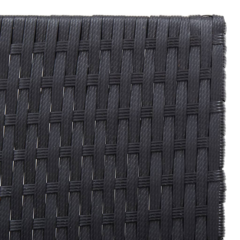 Ligbedden 2 St Poly Rattan En Massief Acaciahout Zwart En Bruin 1 Nee 2x Ligbed