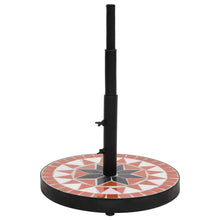 Parasolvoet Rond 12 Kg Terracotta Wit