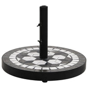 Parasolvoet rond 12 kg zwart wit keramiek