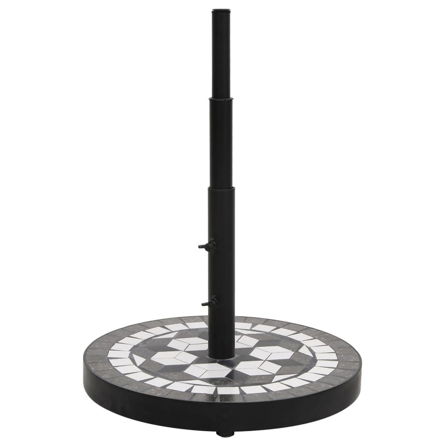 Parasolvoet Rond 12 Kg Zwart En Wit