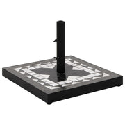 Parasolvoet vierkant 12 kg zwart wit