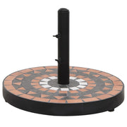 Parasolvoet 12 kg ijzer keramiek terracotta wit