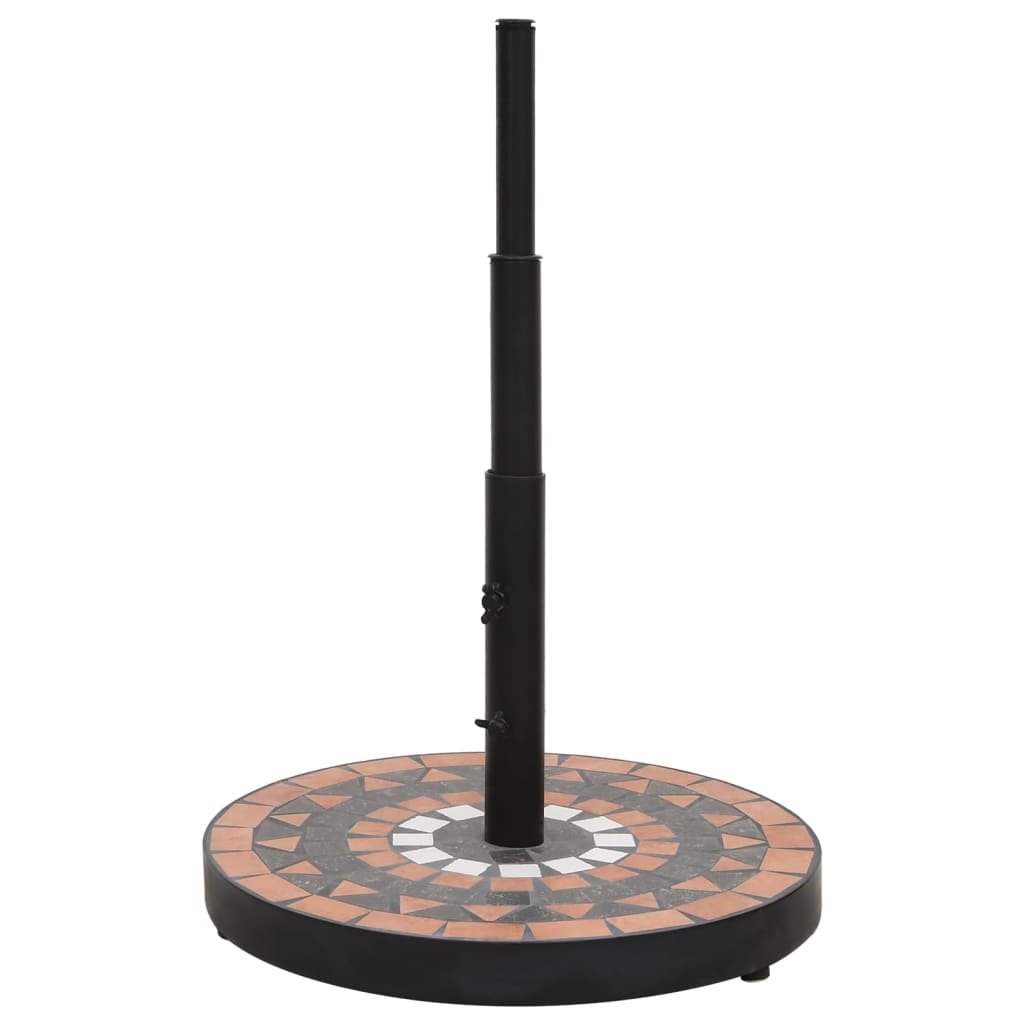 Parasolvoet 12 Kg Wit Terracotta en zwart Rond