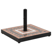 Parasolvoet vierkant 12 kg terracotta wit