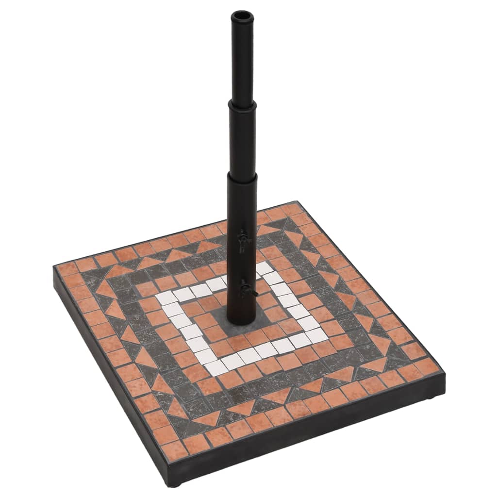 Parasolvoet Vierkant 12 Kg Terracottakleurig Wit