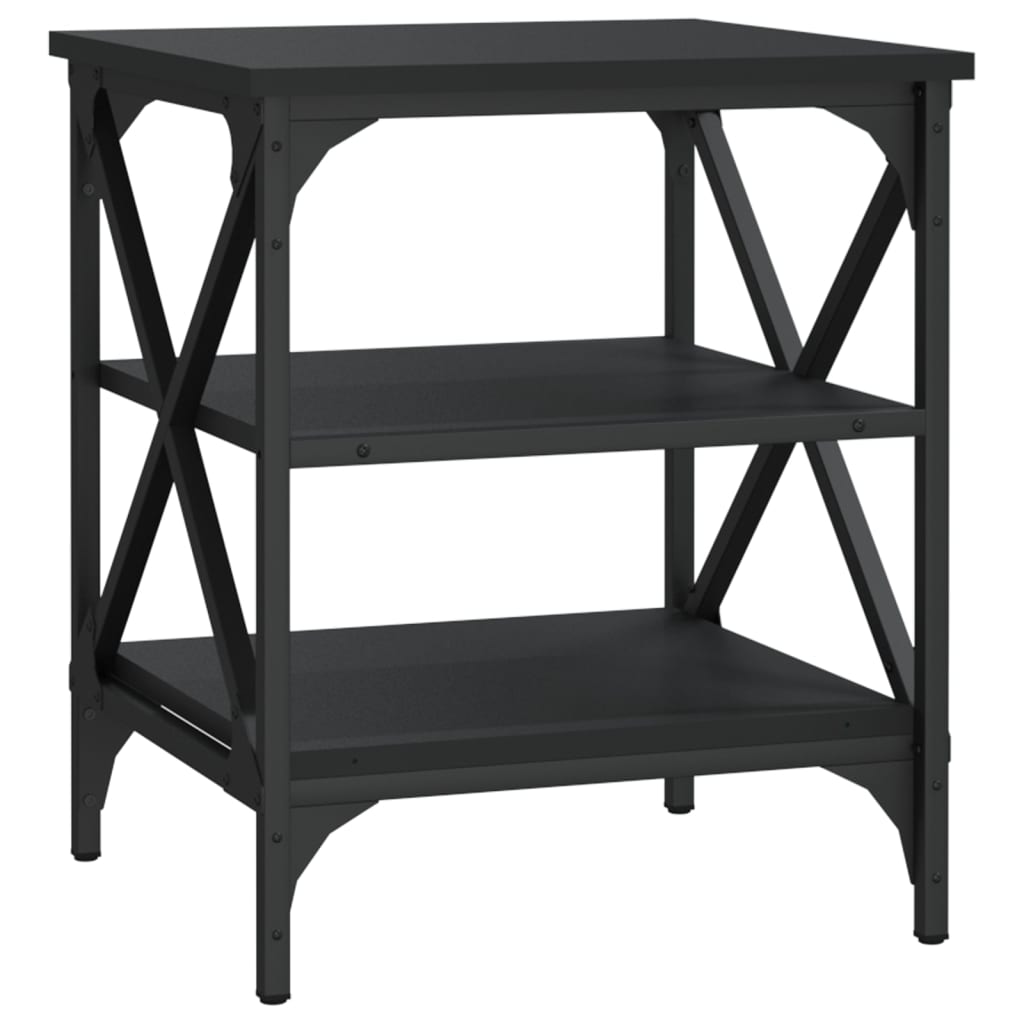 Bijzettafels 2 St 40X42X50 Cm Bewerkt Hout Zwart