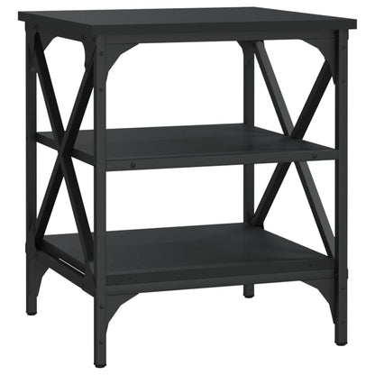 Bijzettafels 2 St 40X42X50 Cm Bewerkt Hout Zwart