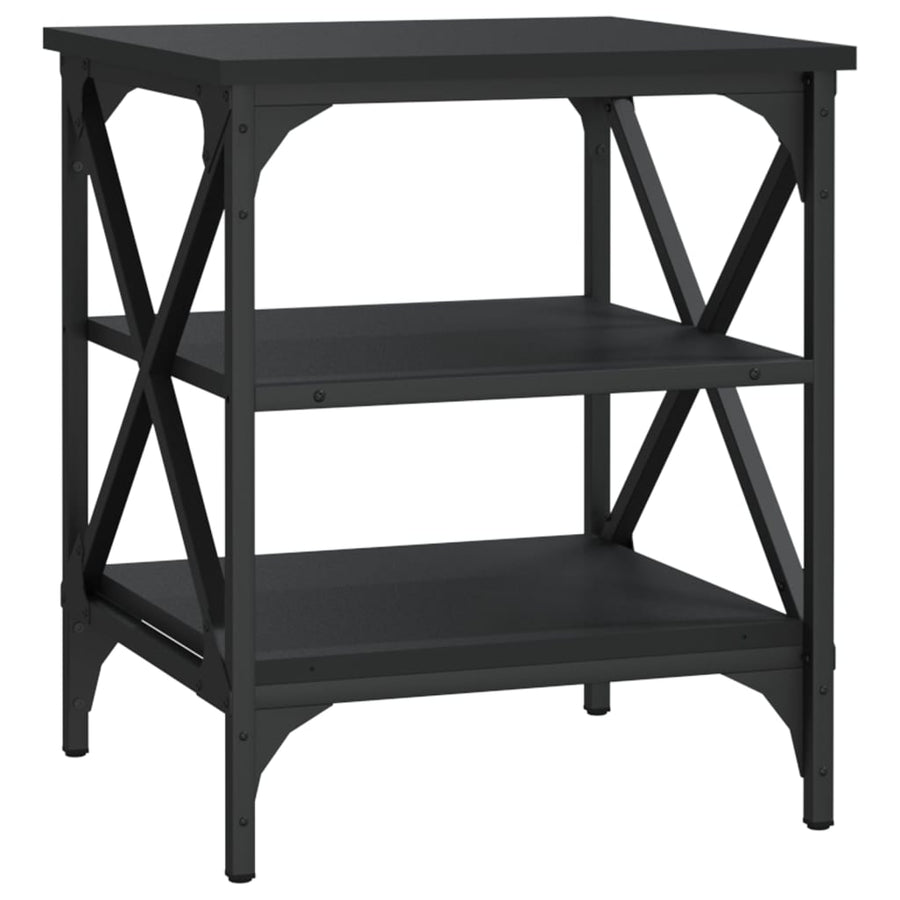 Bijzettafels 2 St 40X42X50 Cm Bewerkt Hout Zwart