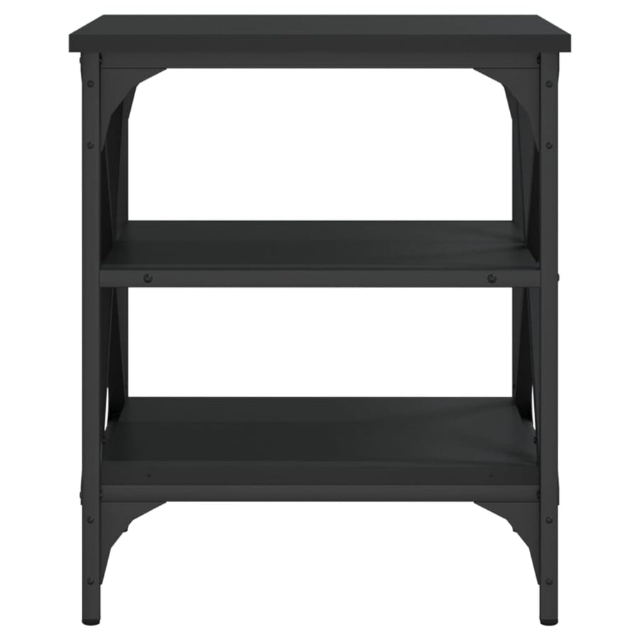 Bijzettafels 2 St 40X42X50 Cm Bewerkt Hout Zwart