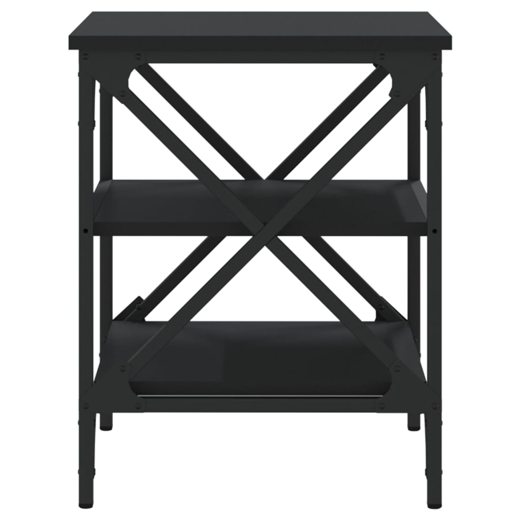 Bijzettafels 2 St 40X42X50 Cm Bewerkt Hout Zwart