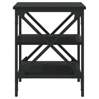 Bijzettafels 2 St 40X42X50 Cm Bewerkt Hout Zwart