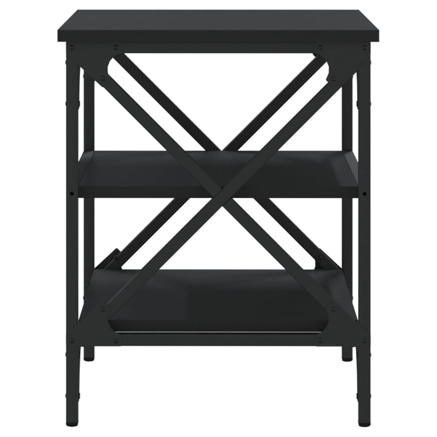 Bijzettafels 2 St 40X42X50 Cm Bewerkt Hout Zwart