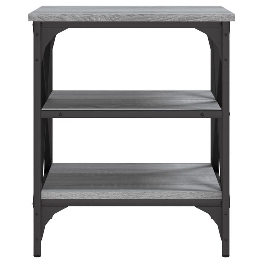 Bijzettafel 40X42X50 Cm Bewerkt Hout Grijs Sonoma Eikenkleurig