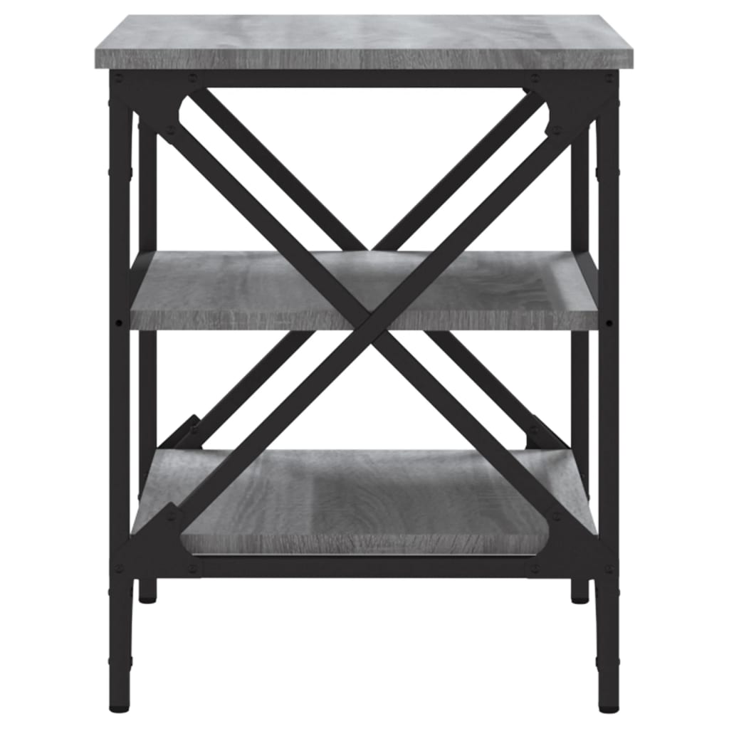 Bijzettafel 40X42X50 Cm Bewerkt Hout Grijs Sonoma Eikenkleurig