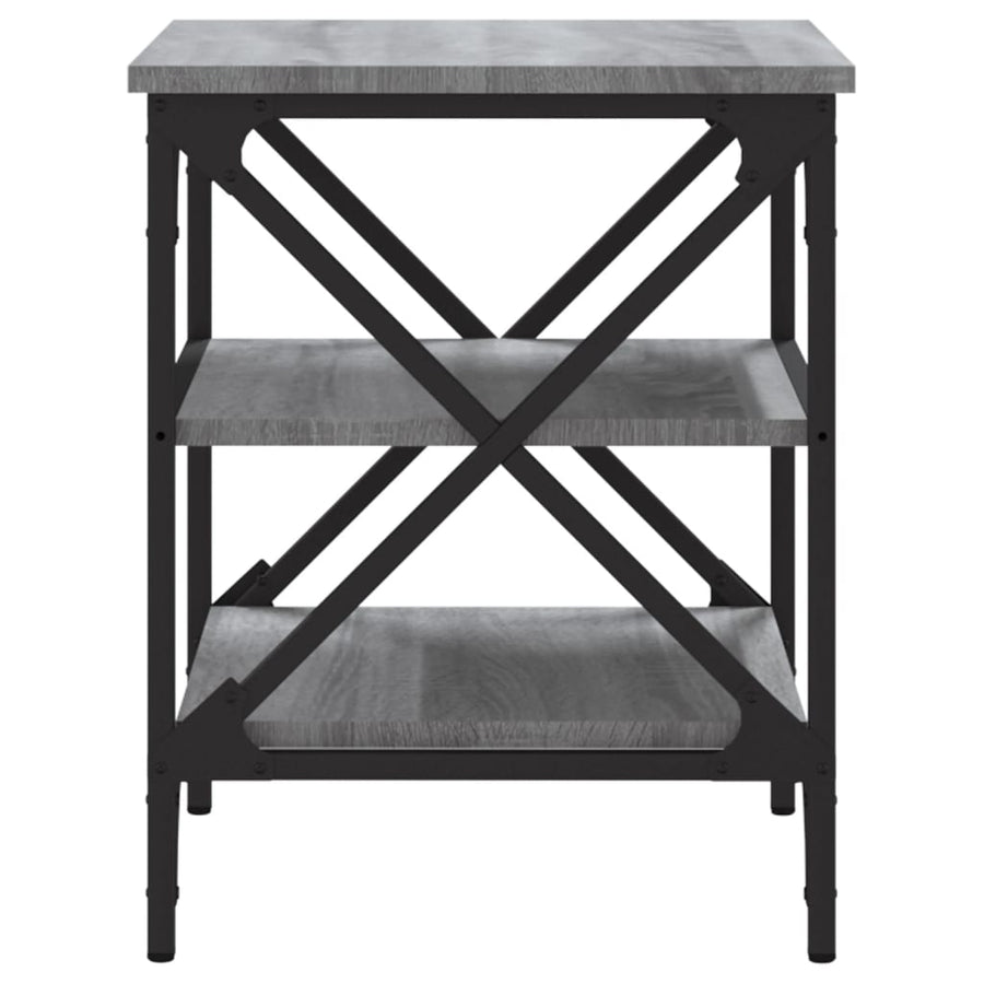 Bijzettafel 40X42X50 Cm Bewerkt Hout Grijs Sonoma Eikenkleurig