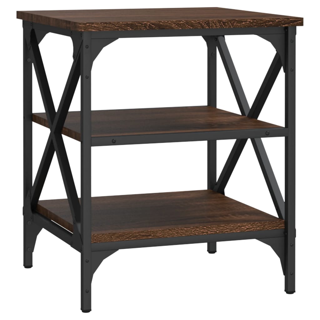 Bijzettafels 2 St 40X42X50 Cm Bewerkt Hout Bruin Eikenkleur