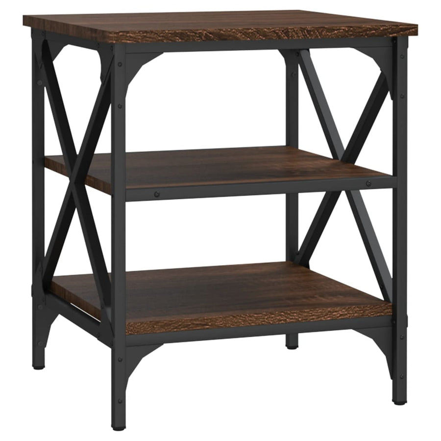 Bijzettafels 2 St 40X42X50 Cm Bewerkt Hout Bruin Eikenkleur