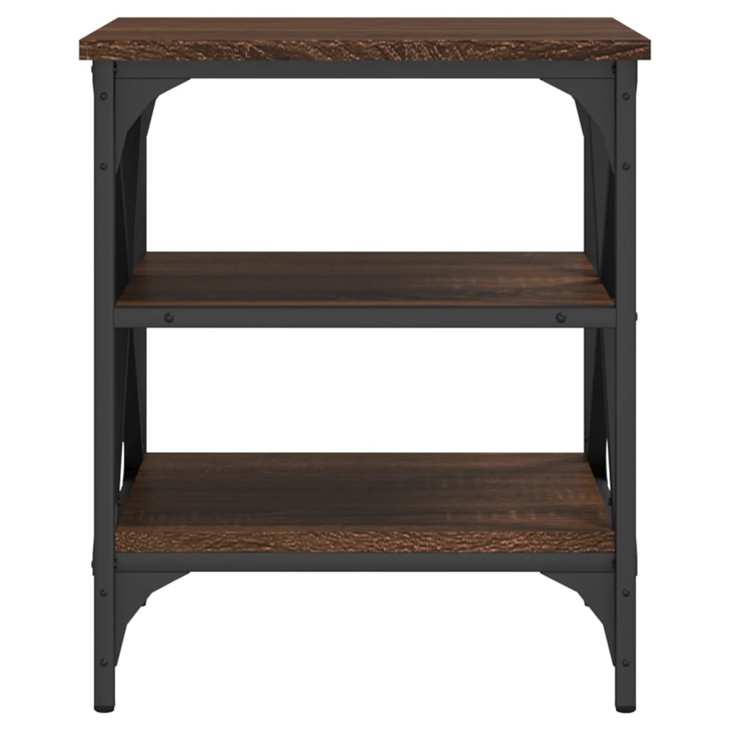 Bijzettafels 2 St 40X42X50 Cm Bewerkt Hout Bruin Eikenkleur