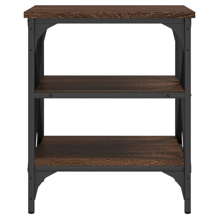 Bijzettafels 2 St 40X42X50 Cm Bewerkt Hout Bruin Eikenkleur