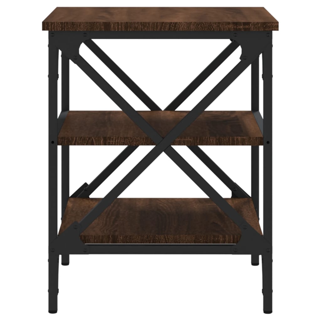 Bijzettafels 2 St 40X42X50 Cm Bewerkt Hout Bruin Eikenkleur