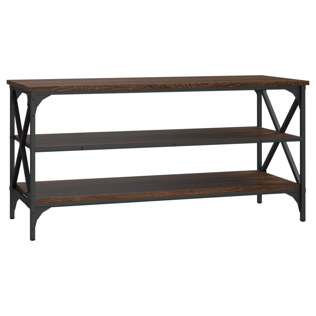 Tv-Meubel 100X40X50 Cm Bewerkt Hout Bruin Eikenkleur
