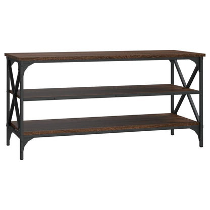 Tv-Meubel 100X40X50 Cm Bewerkt Hout Bruin Eikenkleur