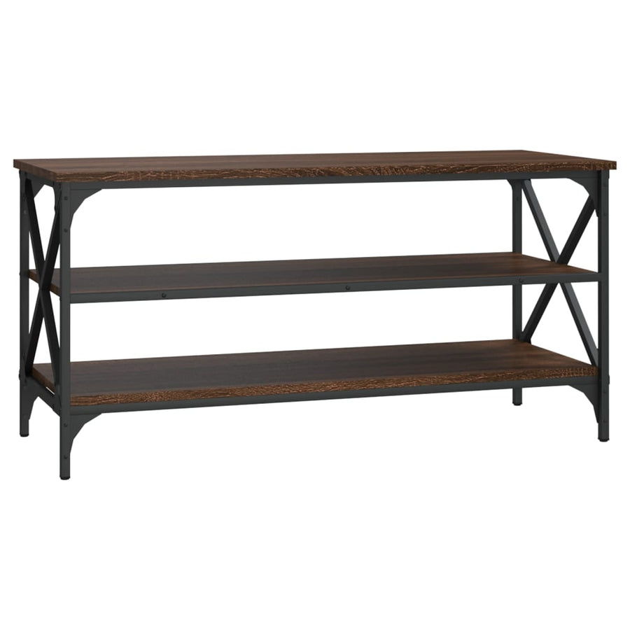 Tv-Meubel 100X40X50 Cm Bewerkt Hout Bruin Eikenkleur