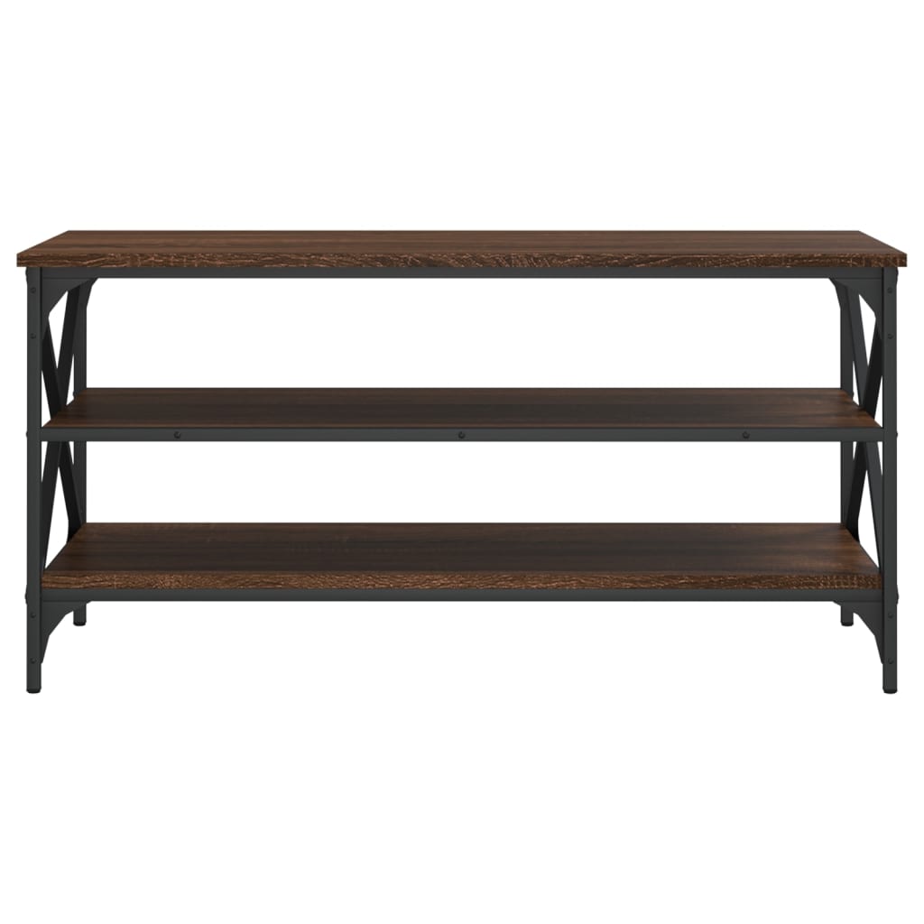 Tv-Meubel 100X40X50 Cm Bewerkt Hout Bruin Eikenkleur