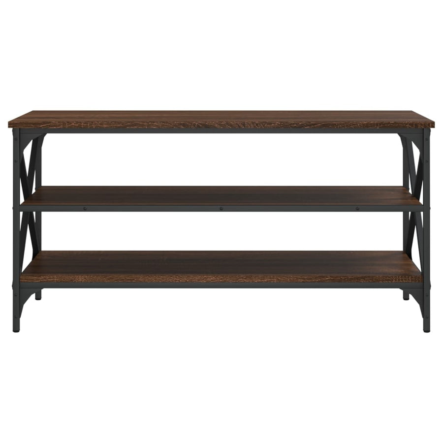 Tv-Meubel 100X40X50 Cm Bewerkt Hout Bruin Eikenkleur
