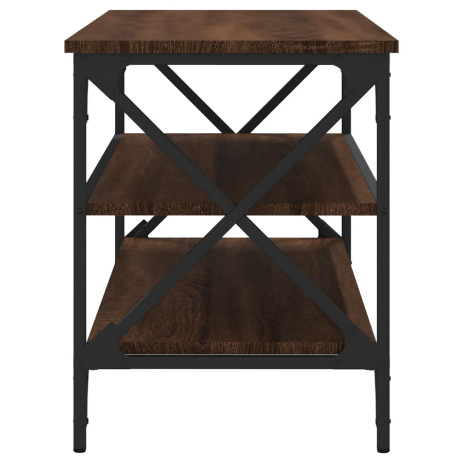 Tv-Meubel 100X40X50 Cm Bewerkt Hout Bruin Eikenkleur