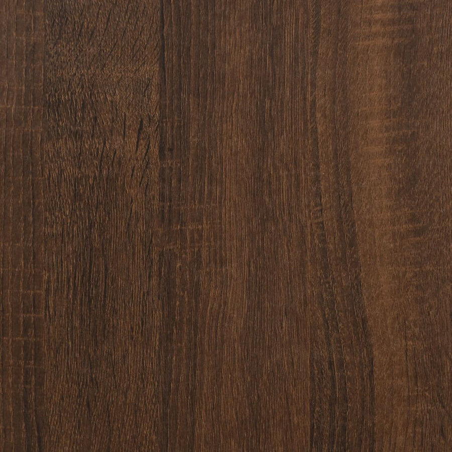 Tv-Meubel 100X40X50 Cm Bewerkt Hout Bruin Eikenkleur