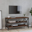 TV cabinet 100x40x50 cm engineered wood brown oak color