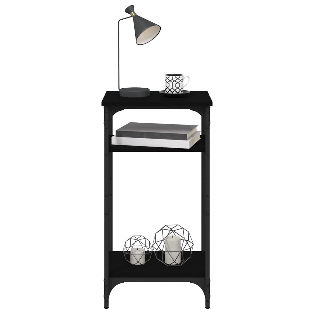 Bijzettafel 40X30X75 Cm Bewerkt Hout Zwart