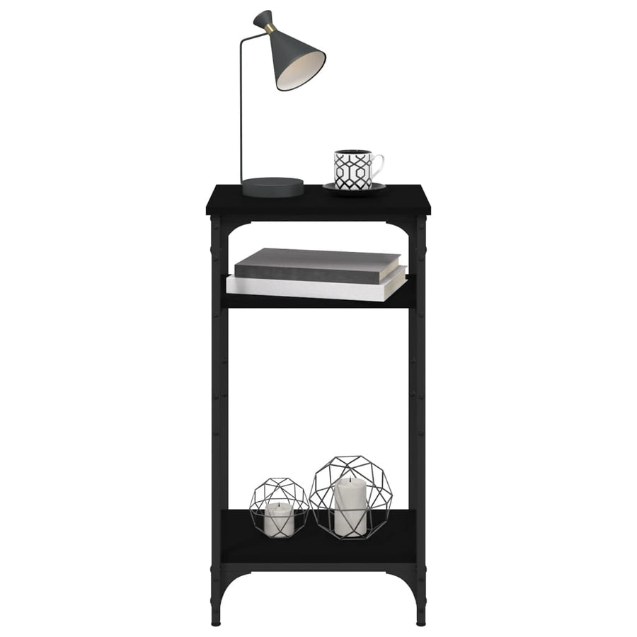 Bijzettafel 40X30X75 Cm Bewerkt Hout Zwart
