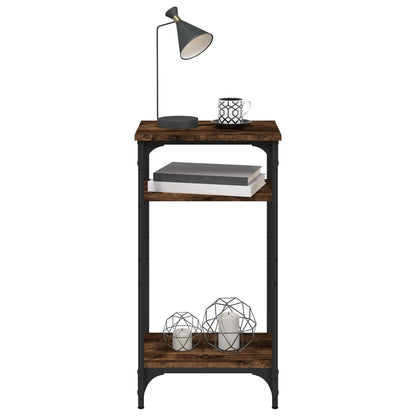 Bijzettafel 40X30X75 Cm Bewerkt Hout Gerookt Eikenkleurig