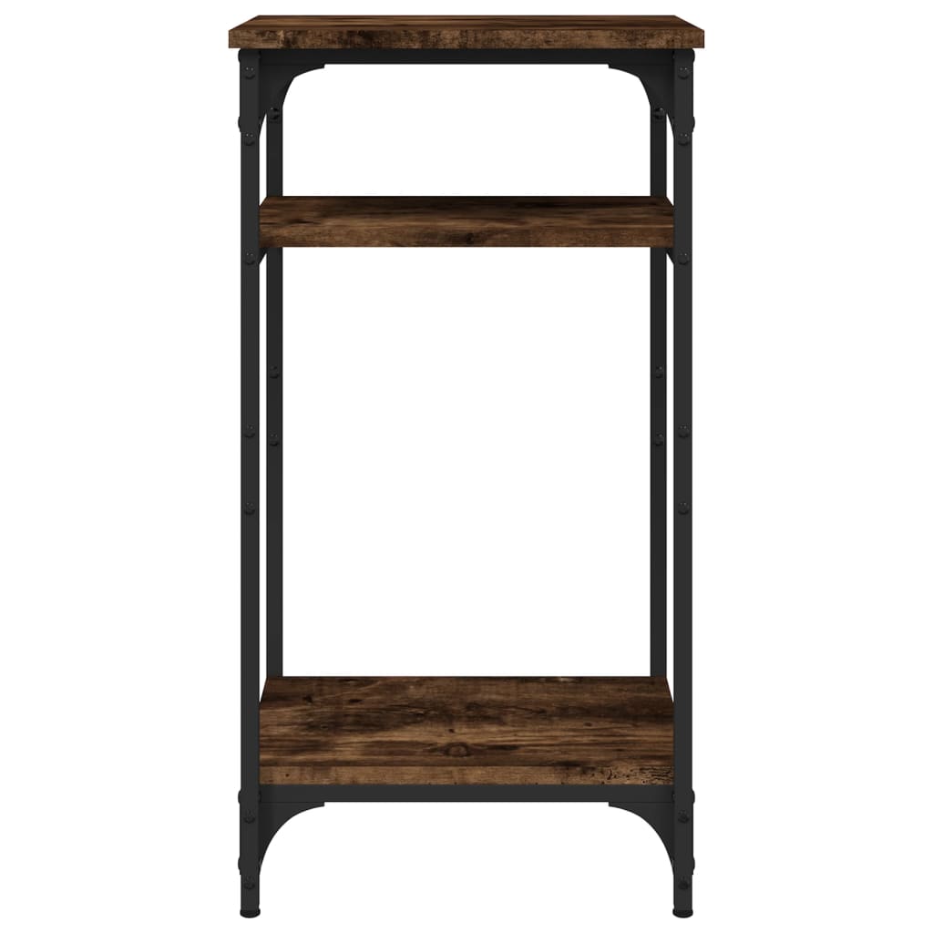 Bijzettafel 40X30X75 Cm Bewerkt Hout Gerookt Eikenkleurig