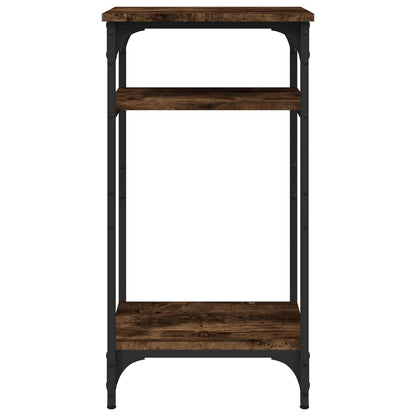 Bijzettafel 40X30X75 Cm Bewerkt Hout Gerookt Eikenkleurig