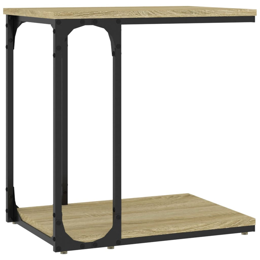Bijzettafel 50X35X52 Cm Bewerkt Hout Sonoma Eikenkleurig