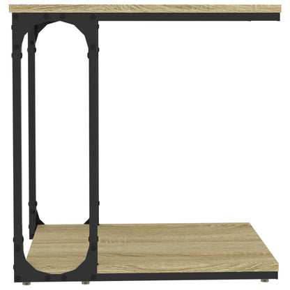 Bijzettafel 50X35X52 Cm Bewerkt Hout Sonoma Eikenkleurig