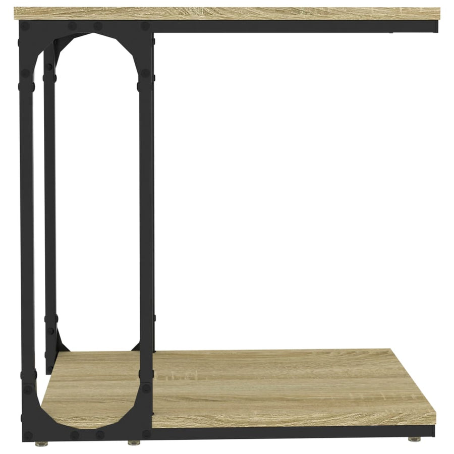 Bijzettafel 50X35X52 Cm Bewerkt Hout Sonoma Eikenkleurig