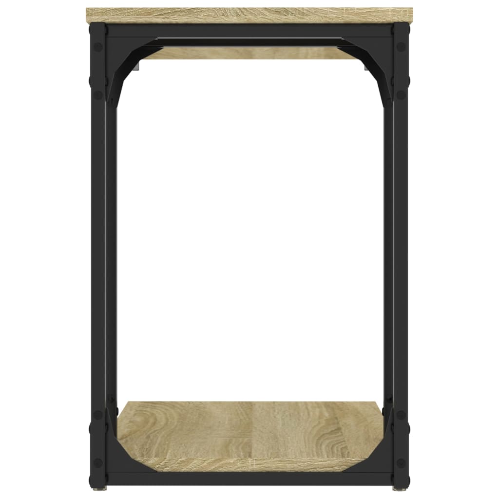 Bijzettafel 50X35X52 Cm Bewerkt Hout Sonoma Eikenkleurig