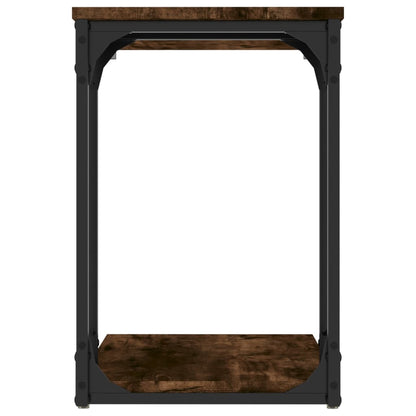 Bijzettafel Bewerkt Hout Kleurig 50 x 35 x 52 cm Gerookt eiken