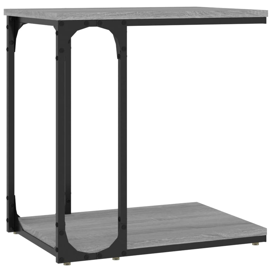 Bijzettafel 50X35X52 Cm Bewerkt Hout Grijs Sonoma Eikenkleur