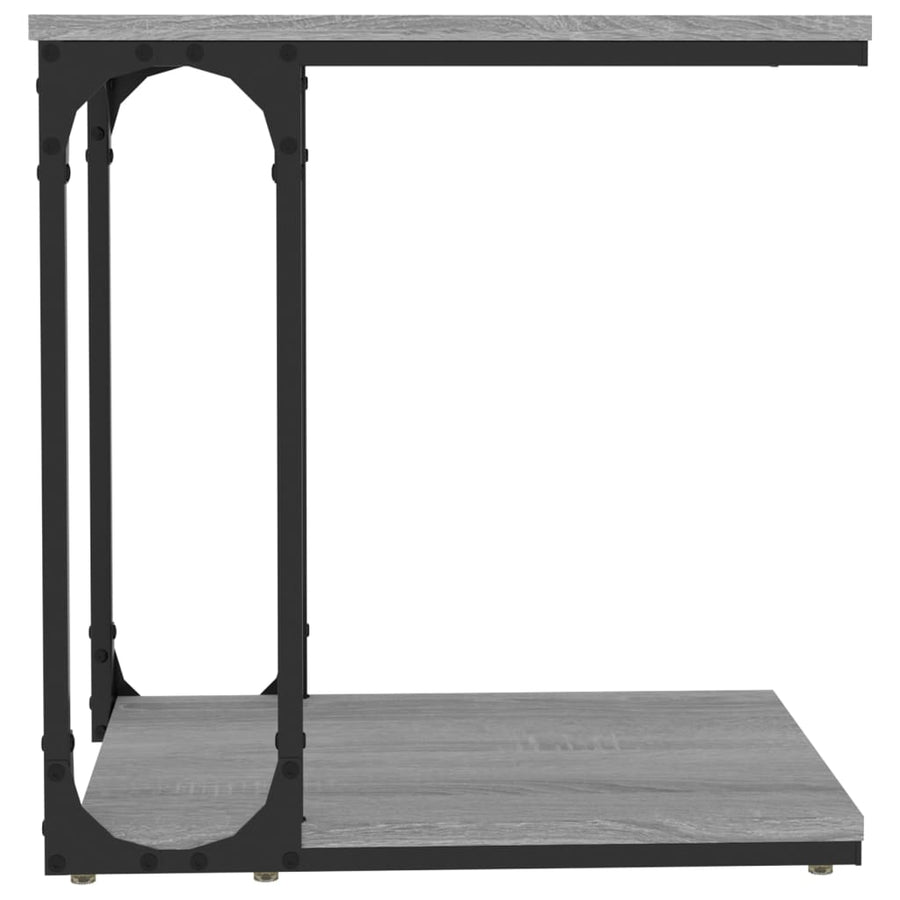 Bijzettafel 50X35X52 Cm Bewerkt Hout Grijs Sonoma Eikenkleur