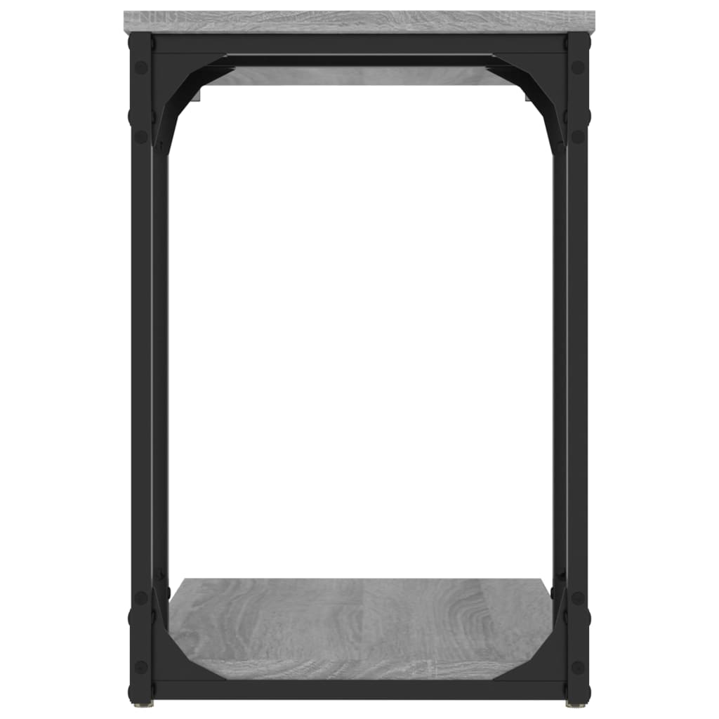 Bijzettafel 50X35X52 Cm Bewerkt Hout Grijs Sonoma Eikenkleur