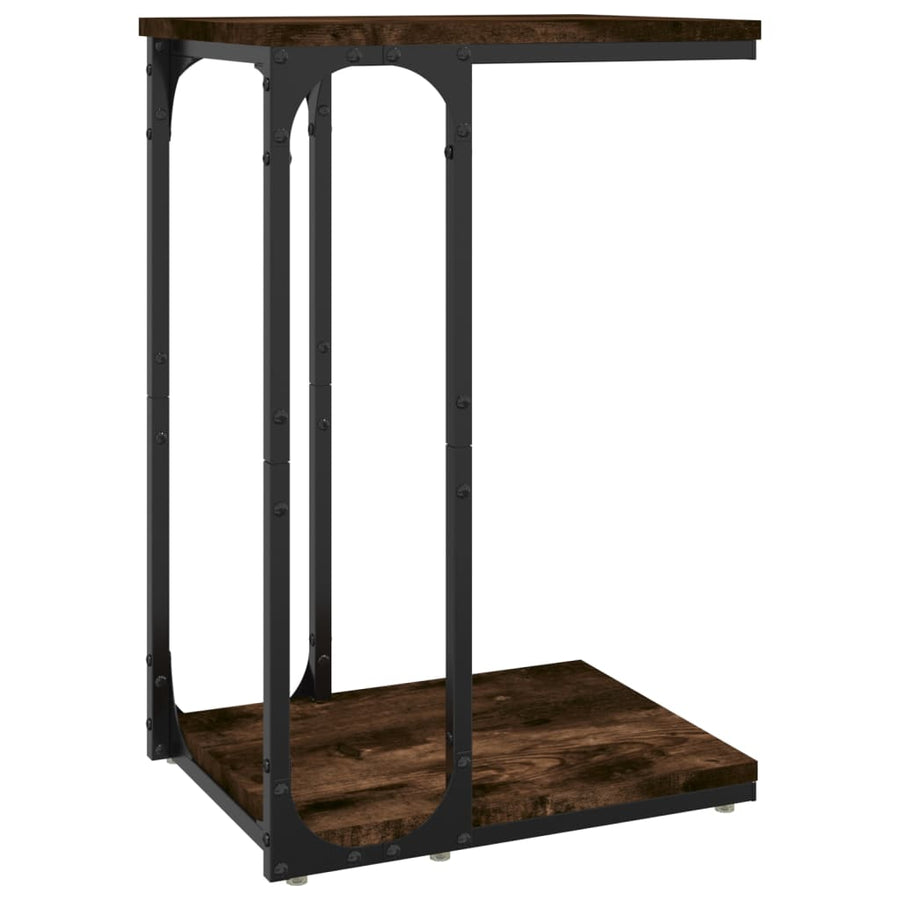 Bijzettafel 40X30X60 Cm Bewerkt Hout Gerookt Eikenkleurig