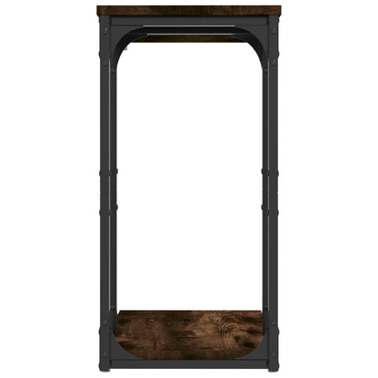 Bijzettafel 40X30X60 Cm Bewerkt Hout Gerookt Eikenkleurig