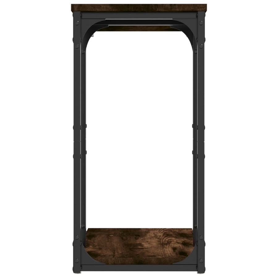 Bijzettafel 40X30X60 Cm Bewerkt Hout Gerookt Eikenkleurig