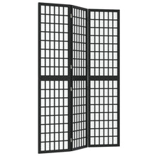 Kamerscherm Inklapbaar 3 Panelen Japanse Stijl 120 x 170 cm Zwart